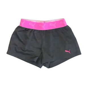 Puma Girls Gray Athletic Shorts size: 5-6 Years